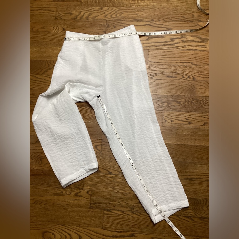 Habitat pull on Nautical white crinkle pants. Size Medium - Picture 3 of 7